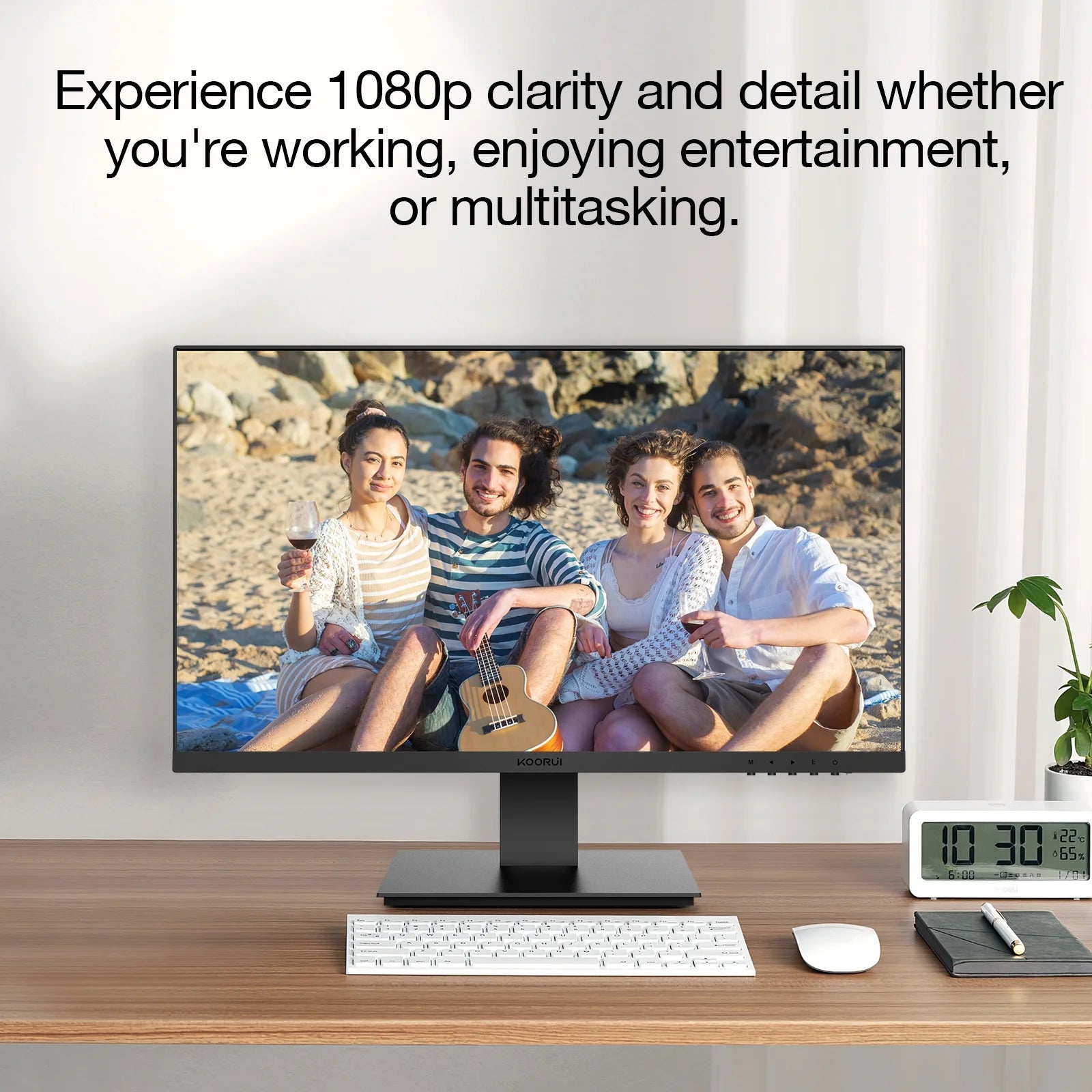 27" Computer Monitor with Speaker, 1080P FHD 75 Hz, Eye Care Tilt Adjustable, Black, 27N1A
